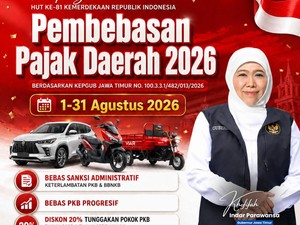 Pemutihan Pajak Daerah di Jatim Sepanjang Agustus 2026, Simak Detailnya!