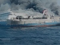 Kebakaran KM Mutiara Sentosa. (Dok Ist)