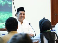 Menteri Pertanian (Mentan) Andi Amran Sulaiman mengajak ratusan perwakilan organisasi kepemudaan, pelajar, dan mahasiswa dari berbagai daerah untuk bersama-sama mengawal pemberantasan dugaan mafia beras fortifikasi. (Dok Kementan)