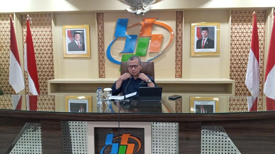 Deputi Bidang Statistik Distribusi dan Jasa, Ateng Hartono saat menyampaikan rilis BPS pada Senin (3/7/2026). (Tangkapan Layar Youtube/BPS Statistics)