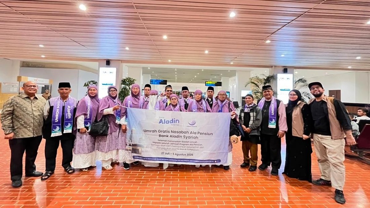 Bank Aladin Syariah Berangkatkan 15 Nasabah Ala Pensiun ke Tanah Suci