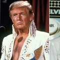 Donald Trump dan Elvis Presley bauatan (AI). (Istimewa)