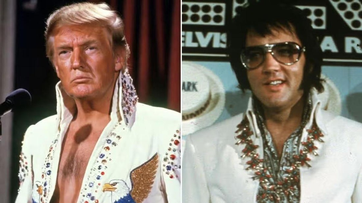 Trump Banjir Kritik usai Unggah Foto AI Jadi Elvis Presley, Fans Murka