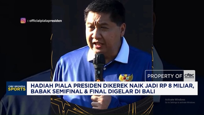 Video: Hadiah Piala Presiden Dikerek Naik Jadi Rp 8 Miliar