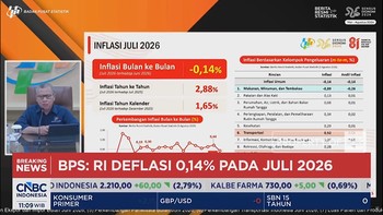 Harga Bawang - Harga Emas Turun, RI Alami Deflasi 0,14% (mtm) di Juli 2026