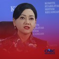 Ketua Dewan Komisioner OJK, Friderica Widyasari Dewi saat Konferensi Pers Hasil Rapat Berskla KSSK III Tahun 2016 di Jakarta, Senin (3/8/2026). (CNBC Indonesia/Faisal Rahman)