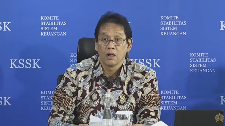 Menteri Keuangan, Purbaya Yudhi Sadewa saat Konferensi Pers Hasil Rapat Berskla KSSK III Tahun 2016 di Jakarta, Senin (3/8/2026). (Tangkapan layar Youtube Kemenkeu RI)