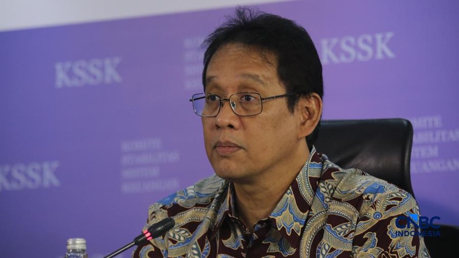 Menteri Keuangan, Purbaya Yudhi Sadewa saat Konferensi Pers Hasil Rapat Berskla KSSK III Tahun 2016 di Jakarta, Senin (3/8/2026). (CNBC Indonesia/Faisal Rahman)