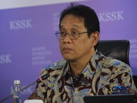 Menteri Keuangan, Purbaya Yudhi Sadewa saat Konferensi Pers Hasil Rapat Berskla KSSK III Tahun 2016 di Jakarta, Senin (3/8/2026). (CNBC Indonesia/Faisal Rahman)