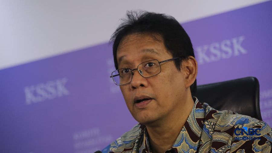 Menteri Keuangan, Purbaya Yudhi Sadewa saat Konferensi Pers Hasil Rapat Berskla KSSK III Tahun 2016 di Jakarta, Senin (3/8/2026). (CNBC Indonesia/Faisal Rahman)
