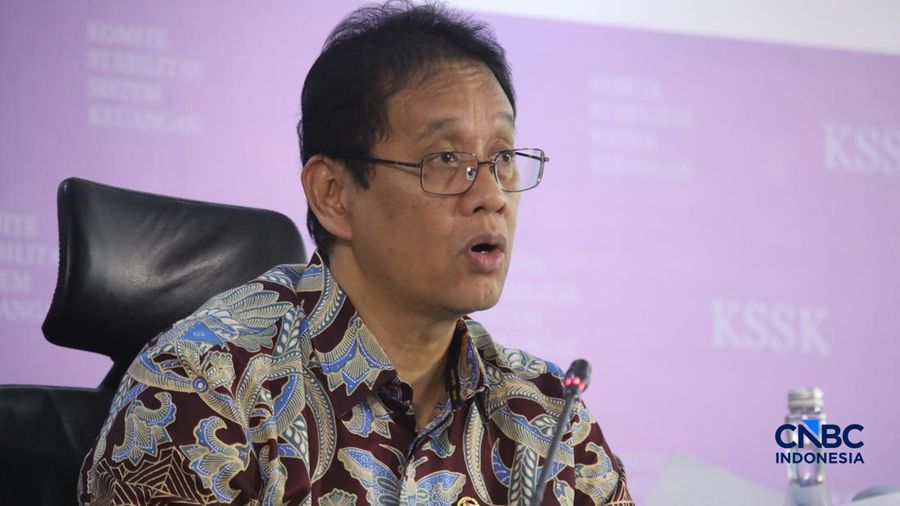 Menteri Keuangan, Purbaya Yudhi Sadewa saat Konferensi Pers Hasil Rapat Berskla KSSK III Tahun 2016 di Jakarta, Senin (3/8/2026). (CNBC Indonesia/Faisal Rahman)