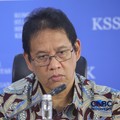 Menteri Keuangan, Purbaya Yudhi Sadewa saat Konferensi Pers Hasil Rapat Berskla KSSK III Tahun 2016 di Jakarta, Senin (3/8/2026). (CNBC Indonesia/Faisal Rahman)