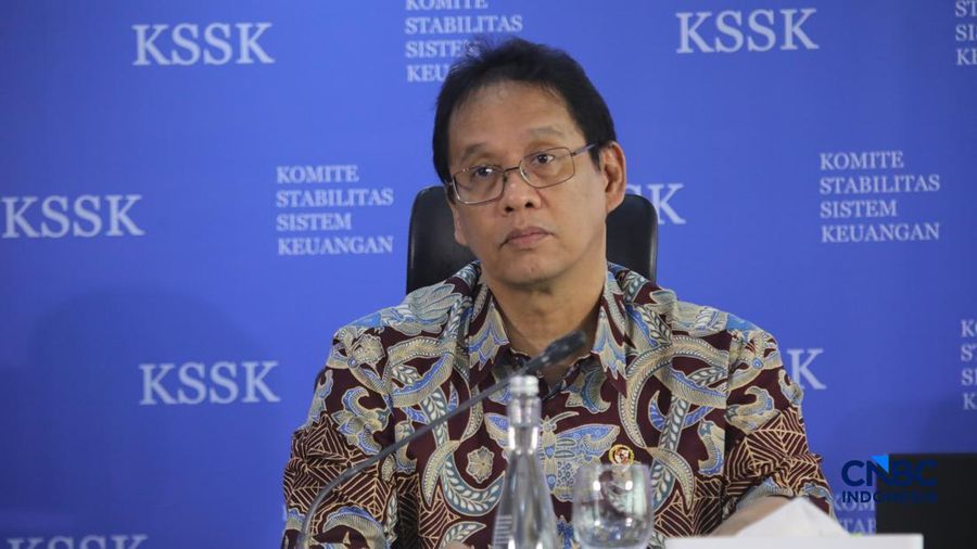 Menteri Keuangan, Purbaya Yudhi Sadewa saat Konferensi Pers Hasil Rapat Berskla KSSK III Tahun 2016 di Jakarta, Senin (3/8/2026). (CNBC Indonesia/Faisal Rahman)