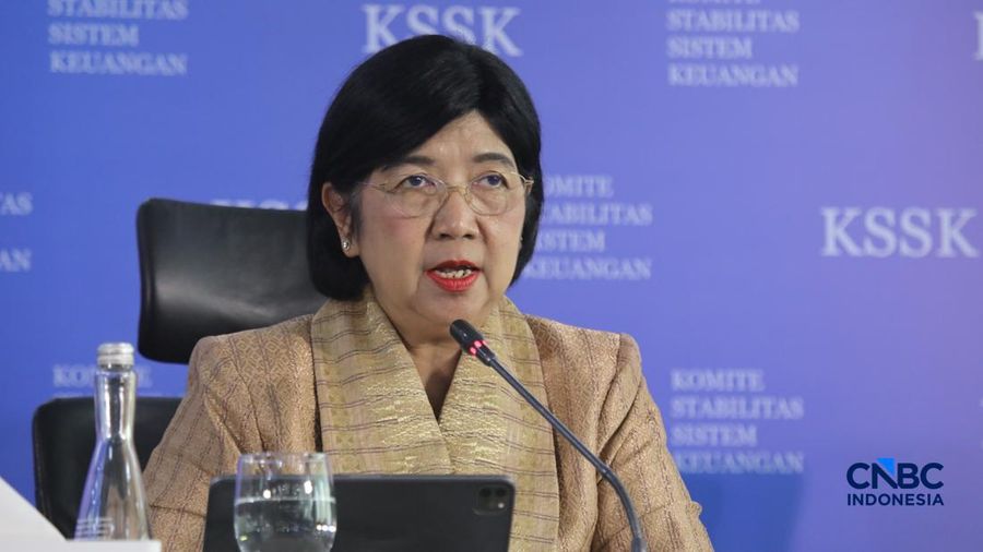 Pjs Gubernur Bank Indonesia, Destry Damayanti saat Konferensi Pers Hasil Rapat Berskla KSSK III Tahun 2016 di Jakarta, Senin (3/8/2026). (CNBC Indonesia/Faisal Rahman)