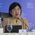 Pjs Gubernur Bank Indonesia, Destry Damayanti saat Konferensi Pers Hasil Rapat Berskla KSSK III Tahun 2016 di Jakarta, Senin (3/8/2026). (CNBC Indonesia/Faisal Rahman)