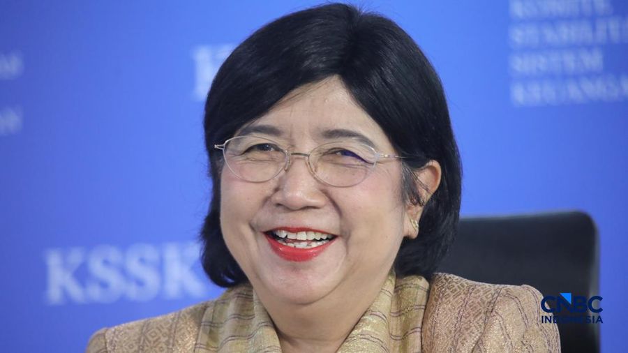Pjs Gubernur Bank Indonesia, Destry Damayanti saat Konferensi Pers Hasil Rapat Berskla KSSK III Tahun 2016 di Jakarta, Senin (3/8/2026). (CNBC Indonesia/Faisal Rahman)