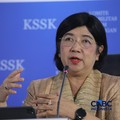 Pjs Gubernur Bank Indonesia, Destry Damayanti saat Konferensi Pers Hasil Rapat Berskla KSSK III Tahun 2016 di Jakarta, Senin (3/8/2026). (CNBC Indonesia/Faisal Rahman)
