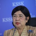 Pjs Gubernur Bank Indonesia, Destry Damayanti saat Konferensi Pers Hasil Rapat Berskla KSSK III Tahun 2016 di Jakarta, Senin (3/8/2026). (CNBC Indonesia/Faisal Rahman)