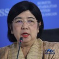 Pjs Gubernur Bank Indonesia, Destry Damayanti saat Konferensi Pers Hasil Rapat Berskla KSSK III Tahun 2016 di Jakarta, Senin (3/8/2026). (CNBC Indonesia/Faisal Rahman)