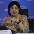 Pjs Gubernur Bank Indonesia, Destry Damayanti saat Konferensi Pers Hasil Rapat Berskla KSSK III Tahun 2016 di Jakarta, Senin (3/8/2026). (CNBC Indonesia/Faisal Rahman)
