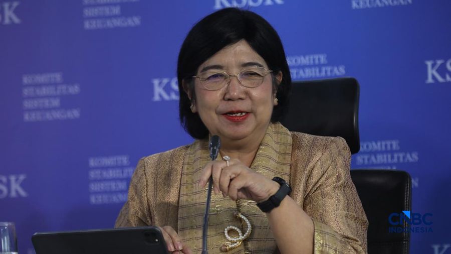 Pjs Gubernur Bank Indonesia, Destry Damayanti saat Konferensi Pers Hasil Rapat Berskla KSSK III Tahun 2016 di Jakarta, Senin (3/8/2026). (CNBC Indonesia/Faisal Rahman)