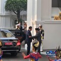 Upacara penyambutan kenegaraan kunjungan Perdana Menteri Thailand Anutin Charnvirakul digelar di Istana Merdeka, Jakarta Pusat, hari ini, Senin (3/8/2026). (CNBC Indonesia/Emir Yanwardhana)