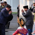 Upacara penyambutan kenegaraan kunjungan Perdana Menteri Thailand Anutin Charnvirakul digelar di Istana Merdeka, Jakarta Pusat, Senin (3/8/2026). (REUTERS/Willy Kurniawan)