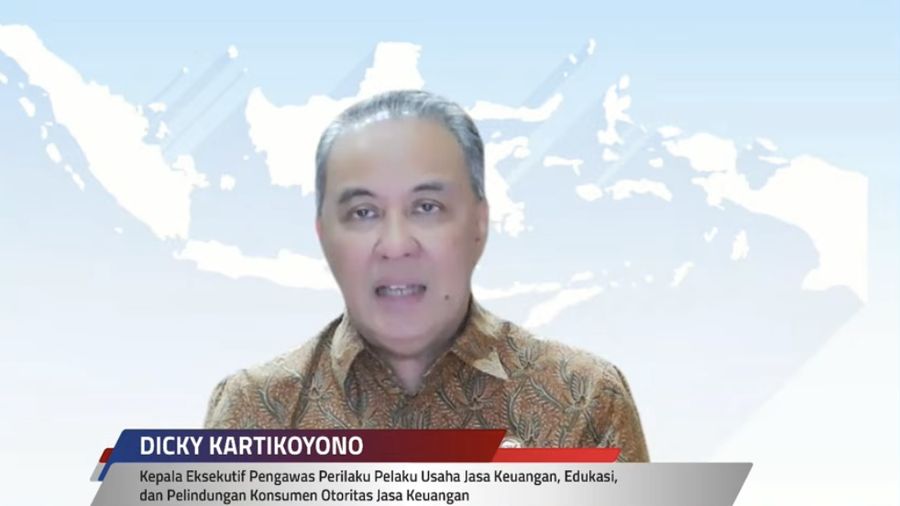 Dicky Kartikoyono saat Konferensi Pers Asesmen Sektor Jasa Keuangan dan Kebijakan OJK Hasil RDKB Bulan Juli 2026. (Tangkapan layar Youtube OJK)