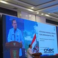 Kepala BMKG Teuku Faisal Fathani saat menyampaikan paparannya di acara Dialog Nasional Kementerian PPN/Bappenas, Jakarta, Selasa (4/8/2026). (CNBC Indonesia/Martyasari Rizky)