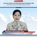 Ketua Dewan Komisioner Otoritas Jasa Keuangan, Friderica Widyasari saat Konferensi Pers Asesmen Sektor Jasa Keuangan dan Kebijakan OJK Hasil RDKB Bulan Juli 2026. (Tangkapan layar Youtube OJK)