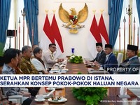 Ketua MPR Bertemu Prabowo di Istana, Serahkan Konsep Pokok-Pokok Haluan Negara