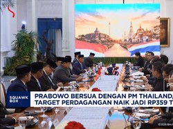 Prabowo Bertemu PM Thailand, Target Perdagangan Naik Jadi Rp359 T