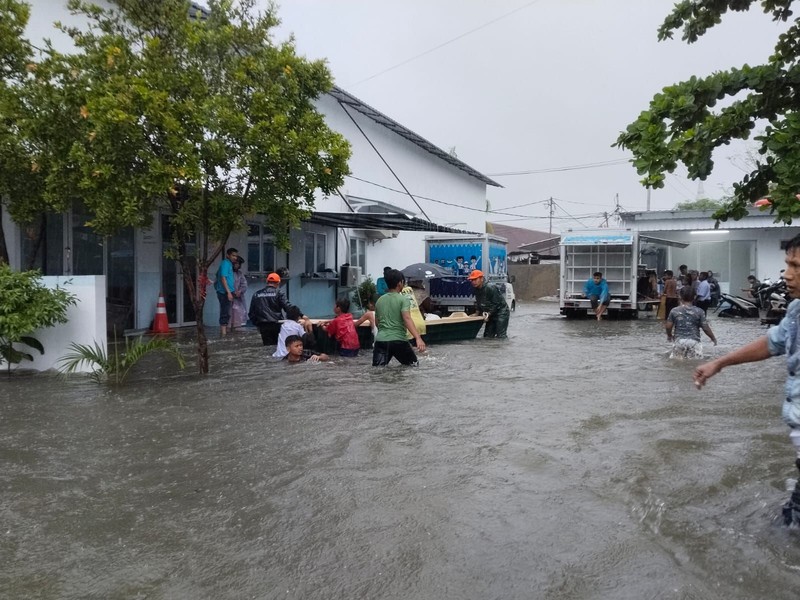 Kondisi banjir yang merendam permukiman warga di Kabupaten Tapanuli Tengah, Sumatera Utara, Senin (3/8/2026). (Dok. BPBD Kabupaten Tapanuli Tengah)