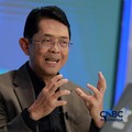 Direktur Utama Bank Jatim, Winardi Legowo saat menyampaikan pemaparan dalam acara Regional Bank Summit 2026 di Jakarta, Rabu (5/8/2026). (CNBC Indonesia/Muhammad Sabki)