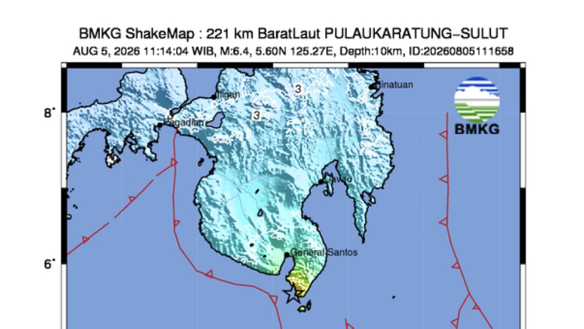 Breaking! Gempa Besar Dangkal M6,4 Guncang Sulawesi Utara