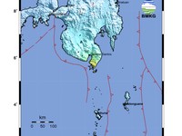 Gempa bumi mengguncang Pulau Karatung, Sulawesi Utara dengan kekuatan 6,4 Magnitudo. (Dok. BMKG)