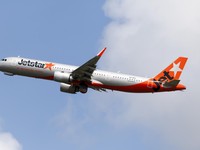 Jetstar Airways Airline Australia. (Fabrizio Gandolfo / SOPA Images)