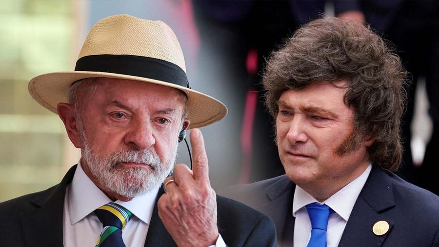 Kolase foto Presiden Brasil, Luiz Inacio Lula da Silva dan Presiden Argentina, Javier Milei. (Dok. Reuters)