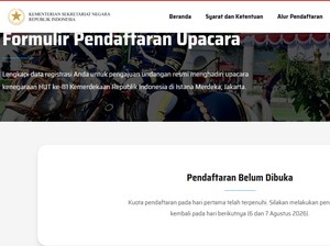 Link Pandang Istana untuk Daftar Peserta Upacara HUT RI 2026, Klik di Sini!