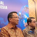 Menteri Hukum Supratman Andi Agtas saat konferensi pers di Jakarta, Rabu (5/8/2026). (CNBC Indonesia/Martyasari Rizky)
