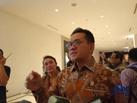 Menteri Perdagangan (Mendag) Budi Santoso saat ditemui di Fairmont, Jakarta, Rabu (5/8/2026). (CNBC Indonesia/Martyasari Rizky)