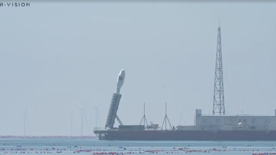 Satelit hiperspektral Lampung-1 resmi lepas landas menumpang roket milik Star Vision dan lepas landas di kawasan perairan Shandong, China, Rabu (5/8/2026). (Tangkapan Layar Video Linkedin/STAR.VISION Aerospace)