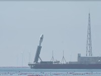 Satelit hiperspektral Lampung-1 resmi lepas landas menumpang roket milik Star Vision dan lepas landas di kawasan perairan Shandong, China, Rabu (5/8/2026). (Tangkapan Layar Video Linkedin/STAR.VISION Aerospace)