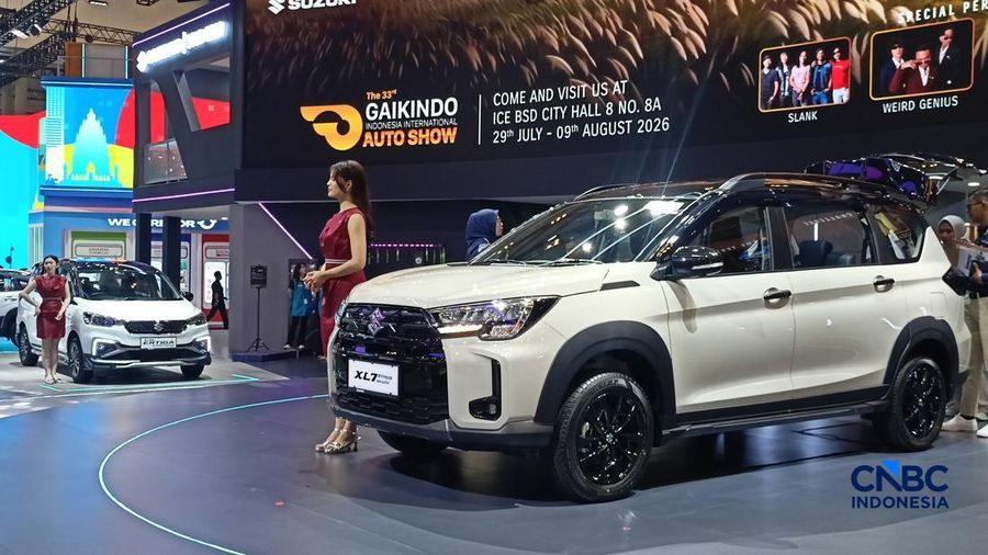 Suzuki XL7 Hybrid dan New Ertiga Hybrid di GIIAS 2026, Rabu (5/8/2026). (CNBC Indonesia/Ferry Sandi)