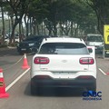 Chery Q menjalani test drive di area sekitaran ICE BSD saat event GIIAS 2026, Kamis (6/8/2026). (CNBC Indonesia/Ferry Sandi)