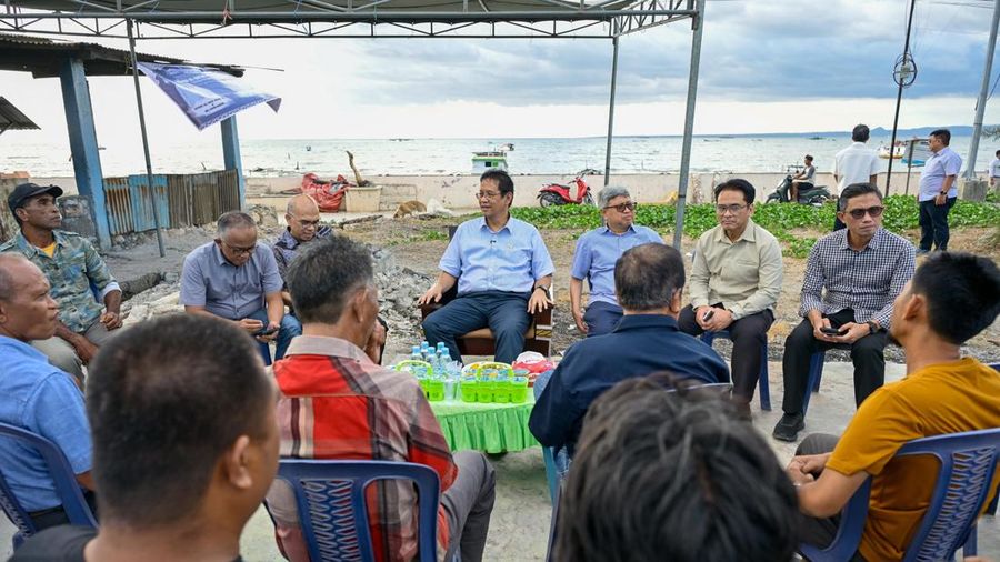 Menteri Keuangan Purbaya melakukan kunjungan kerja ke NTT untuk menemui korban tumpahan minyak Montara. (Kemenkeu)