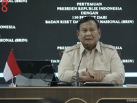 Foto: Presiden Prabowo Subianto dalam pertemuan dengan periset BRIN di Istana Merdeka, Jakarta, Kamis (6/8/2026). (Tangkapan layar YouTube Sekretariat Presiden)