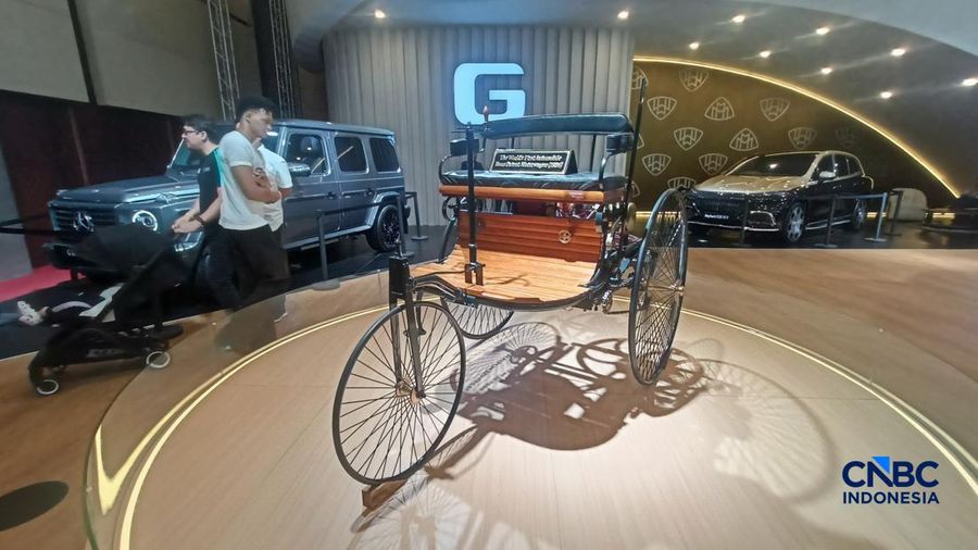 Benz Patent-Motorwagen di GIIAS 2026. (CNBC Indonesia/Ferry Sandi)