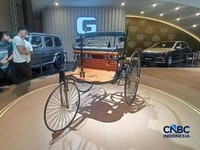 Benz Patent-Motorwagen di GIIAS 2026. (CNBC Indonesia/Ferry Sandi)