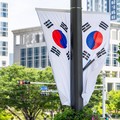 Ilustrasi bendera Korea Selatan. (via Re/IMAGO/Michael Bihlmayer)